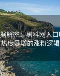 0358. 数据解密：黑料网入口明星八卦热度暴增的涨粉逻辑