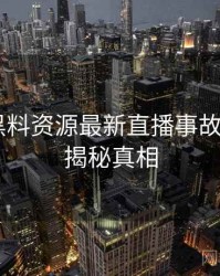 0186. 黑料资源最新直播事故全纪录，揭秘真相