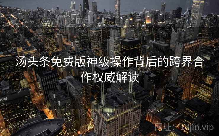 汤头条免费版神级操作背后的跨界合作权威解读 汤头条免费版神级操作背后的跨界合作权威解读